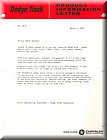Image: 1968 Dodge Truck Prod.Info Letter No.9